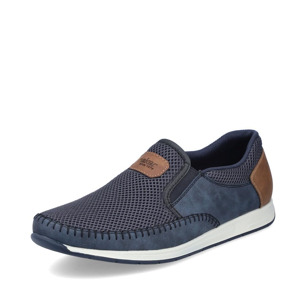 Rieker Herren Low-Top Sneaker 11954, Männer Halbschuhe,Freizeitschuhe,Turnschuhe,Laufschuhe,straßenschuhe,Strassenschuhe,blau (14),43 EU / 9 UK
