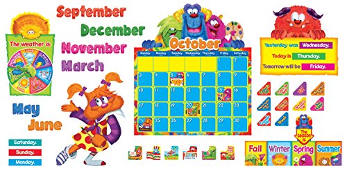 Trend Enterprises Furry Friends Calendar Bulletin Board Set (T-8310)
