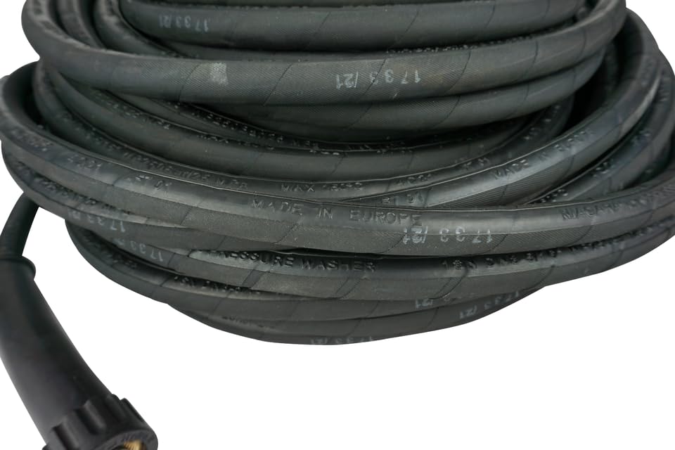 Profi Hochdruckschlauch | für Kärcher Kränzle Hochdruckreiniger | bis 250 bar | 35m Länge 8DN/7,9mm | flexibel und witterungsbeständig | M22x1,5 IG x M22x1,5 IG | Schlauch