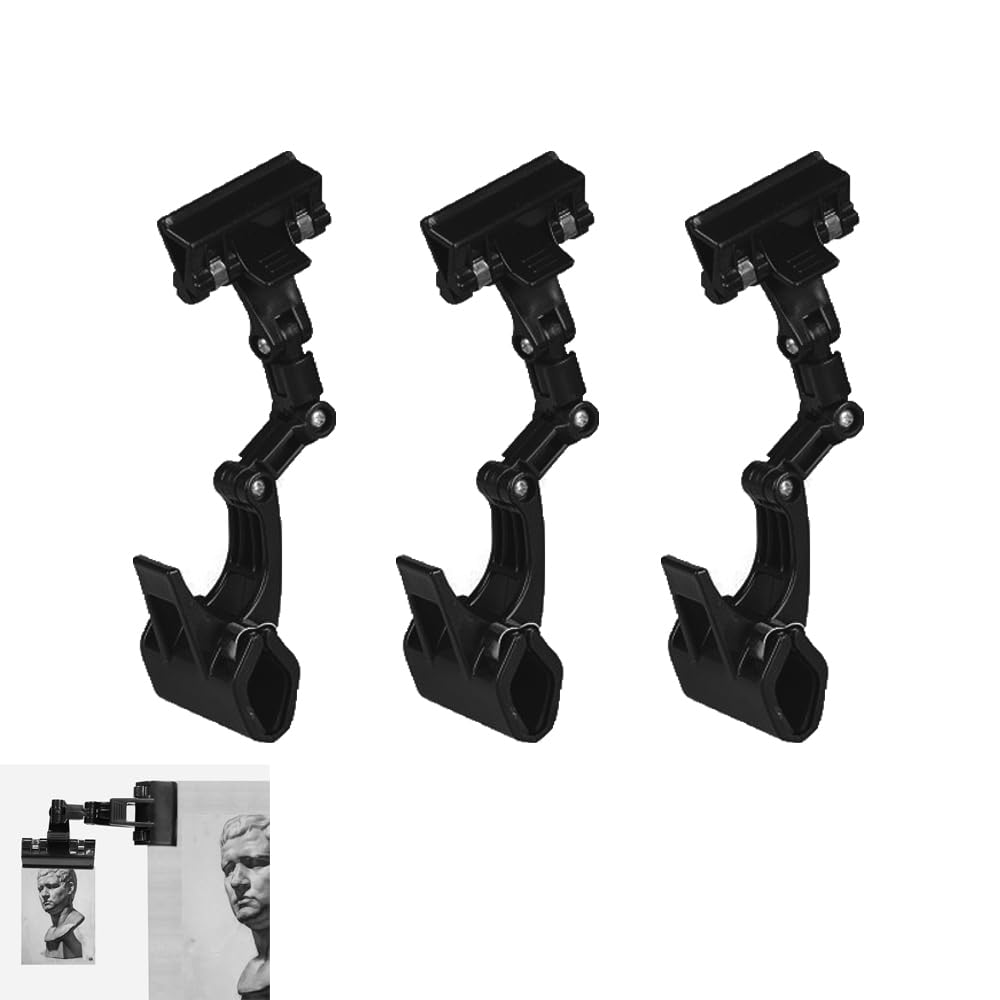 UtySty 3 Pack Document Holder Clip Double Head Clamp Mount Rotating Stand for Picture Photo Script Crafting Painting Copy Film Sign Paper Artist Easel