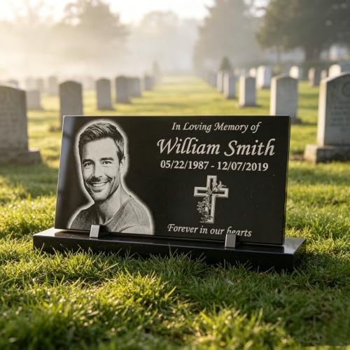 Memorial Garden Stone Weatherproof Memorial Stone Carving Tombstone Monuments Sympathy Gift Headstone for cemetary Grave site Headstone Stone Outside