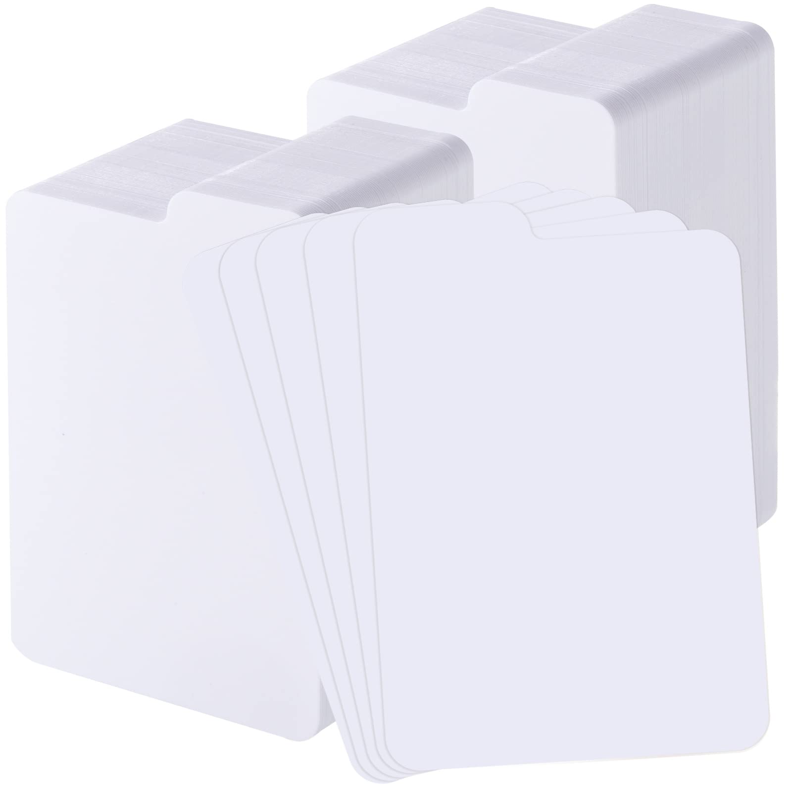 Lewtemi Białe przegródki na karty kolekcjonerskie, plastikowe separatory kart, organizer do gier sportowych, do przechowywania biznesowego, 66 x 97 mm (250 sztuk)