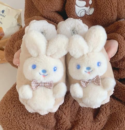 Women's Cute Animal Bunny Slippers Furry House Slipper Warm & Plush Perfect for Winter & Indoor/Outdoor Use4