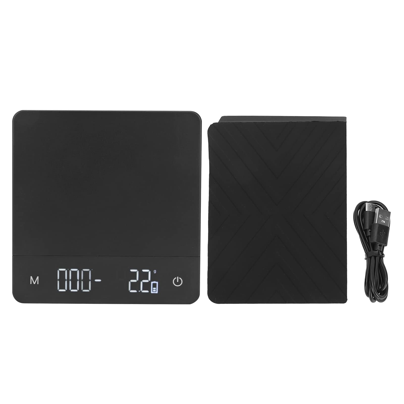 Báscula De Café Con Temporizador, Báscula De Café Digital Precisa De Alta Precisión, Báscula De Cocina Digital Inteligente Recargable Por USB Para Hornear, Cocinar, Preparar Comidas(3KG/0,1g)