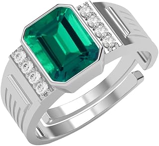 clara Pure 925 Sterling Silver Alvaro Men Ring |Size Adjustable, Platinum Plated, Swiss Zirconia | Gift for Men & Boys-picture-26