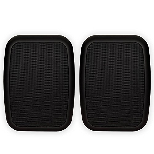 Theater Solutions TS6ODB Indoor or Outdoor 6.5" Speakers Weatherproof Mountable Black Pair
