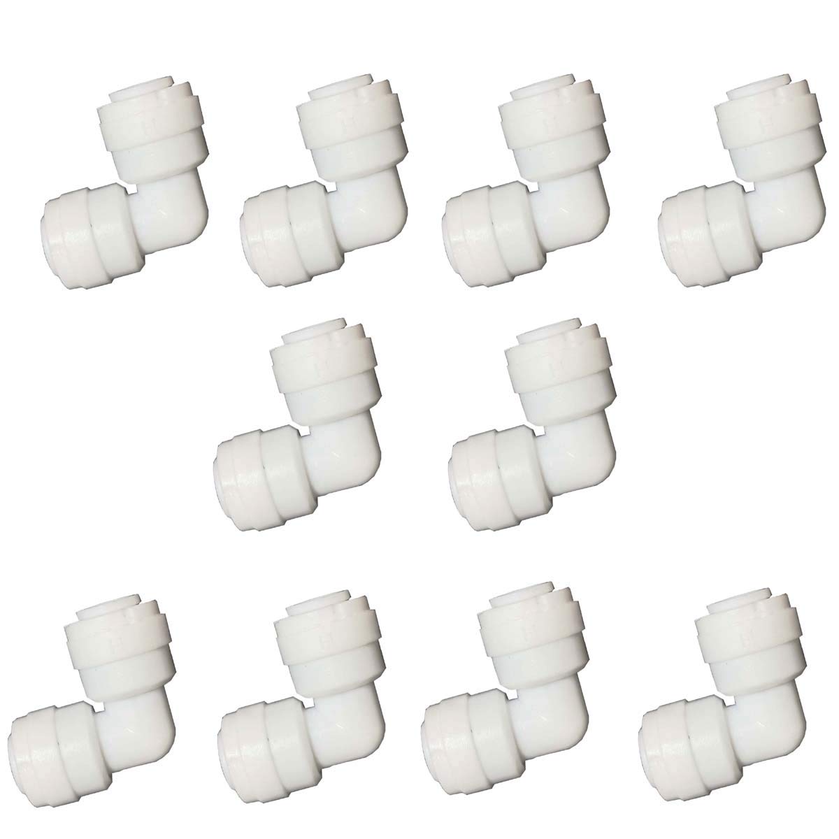YZM Quick Connect fittings RO Water Filters Pack of 10 Elbow 3 8 Tube OD