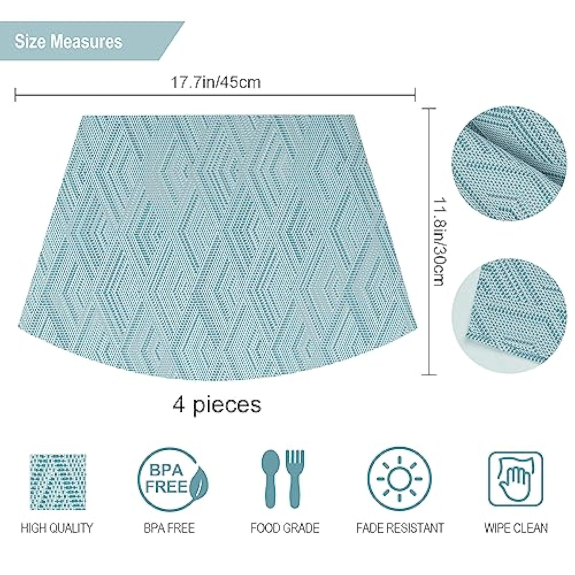 Wedge Shaped Placemats Set of 4