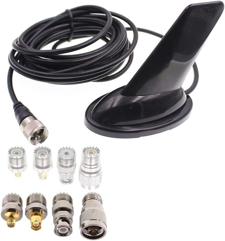 Amazon.com: Anysecu Dual Band Mobile Radio Anttena Shark Fin Style
