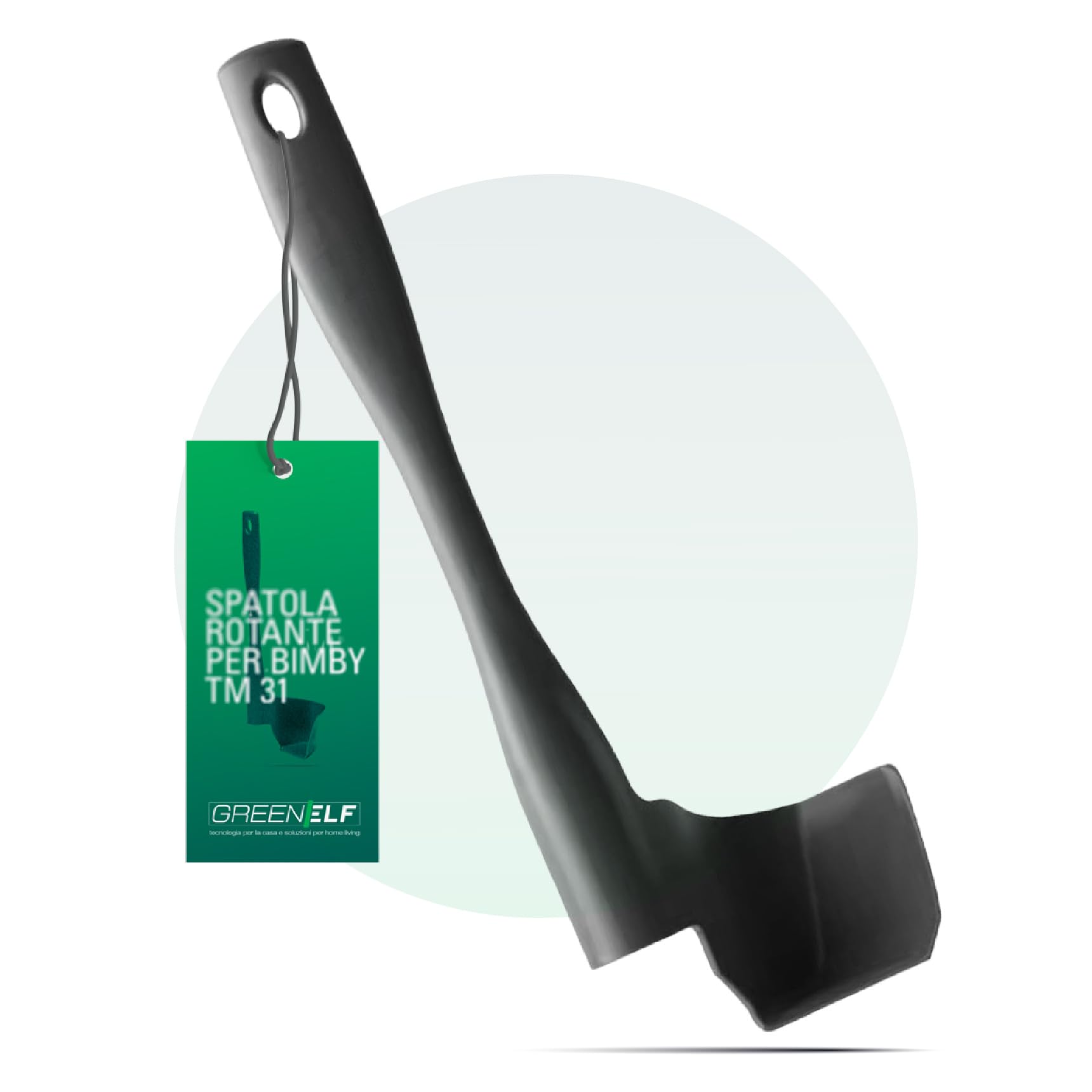 GREENELF - Spatola Girevole per Bimby TM31 – Accessorio Bimby TM31 Compatibile con TM31, Spatola Bimby TM31 Rotante per Mescolare, Raschiare e Servire senza Sprechi, Facile da Usare e Pulire