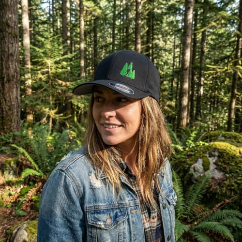 Image of Flexfit Left Side Panel Woods Bigfoot A Embroidery Hats for Men & Women