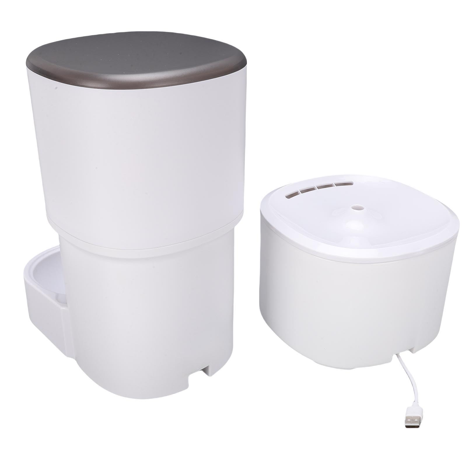 Mangeoire Intelligente pour Animaux de Compagnie, Distributeur de Nourriture pour Chat WiFi avec Contrôle par Application, Double Alimentation, Horaires d'alimentation Prédéfinis,