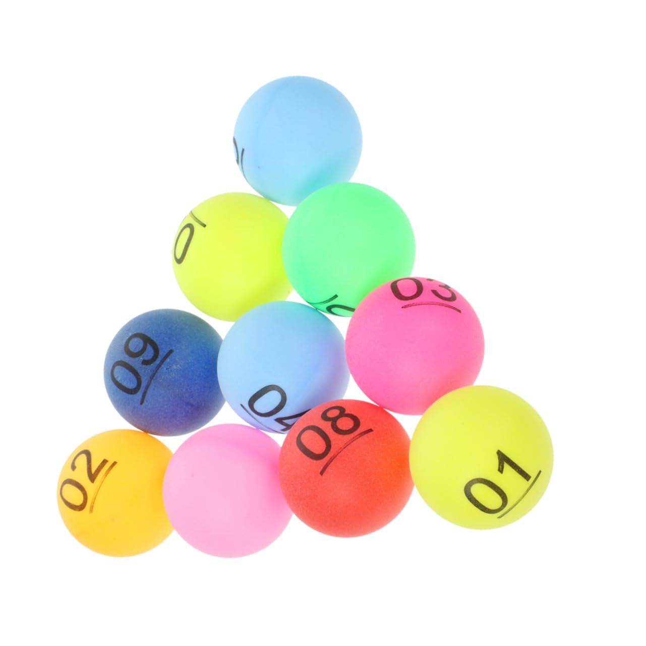 VANZACK 30Pcs Colored Balls Plastic Game Props for Parties Events Meetings Bright Numbered Party Game Balls Fun for Bingo Drawings