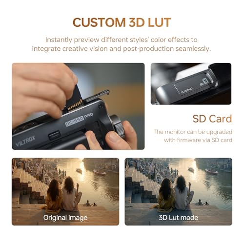 Image of VILTROX DC-550 PRO II 5.5 inch Camera Field Monitor, 1400nits Touchscreen DSLR On-Camera Monitor with 4K@60Hz HDMI 2.0, Onion Skin, USB /Wi-Fi Camera Control,3D LUT,Peak Focus,Sunshade Hood,Battery(2026) | 1400nits, 5.5 inch Touchscreen, 4K@60Hz HDMI 2.0, Onion Skin Function, USB /Wi-Fi Camera Control,3D LUT