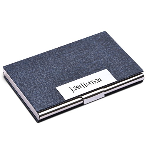 Personalized Free Custom Engraving Credit Card Business Card Holder Card Case (Blue) #TOP29