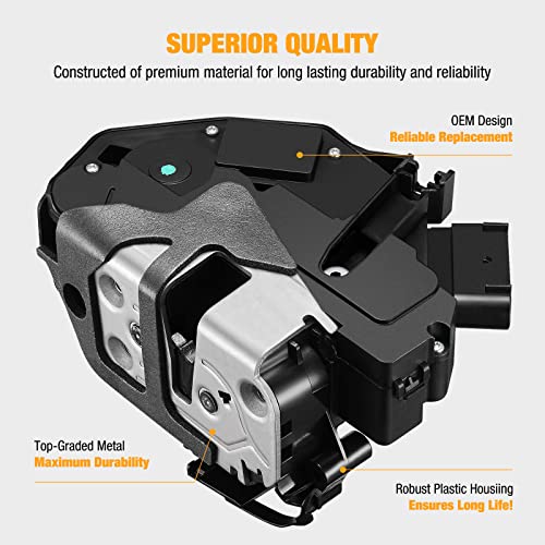 Image of SYERAL Door Lock Actuator Front Left Driver Side Door Latch Compatible with Ford Fiesta 2011-2019 Replace# AE8Z-5421813-D