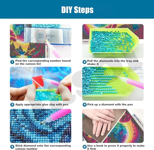 Image of Jasol Diamond Painting Kit, 40x30 Cms, Full Drill, 5D Crystals, Home Wall Decor Gift Set (Moon Water M45605)