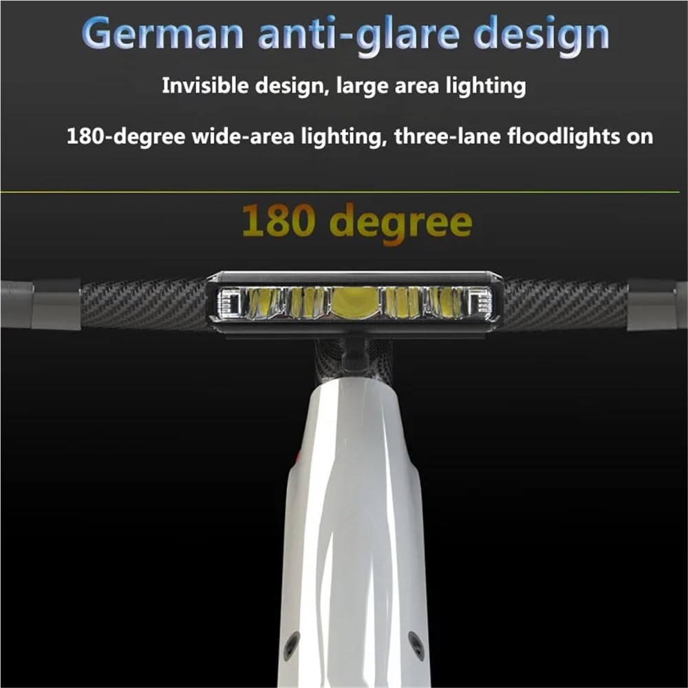 Światło rowerowe 8000mAh 5 LED Światło rowerowe przednie Akumulatorowa latarka LED 5200LM Światło czołowe z power bankiem Akcesoria rowerowe(S610)