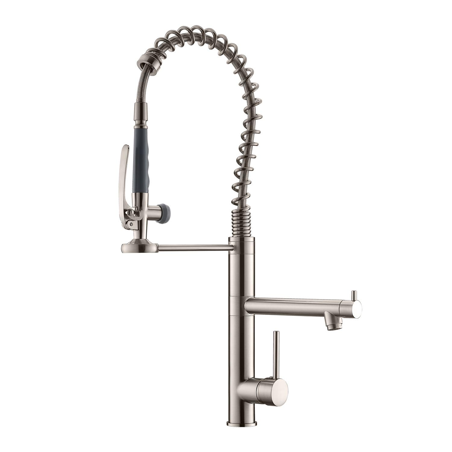 COSZWQDP Pull Down Kitchen Sink Faucet for Effortless Cooking Dual Sprayer with LED Temperature Indicator Brushed Nickel Finish
