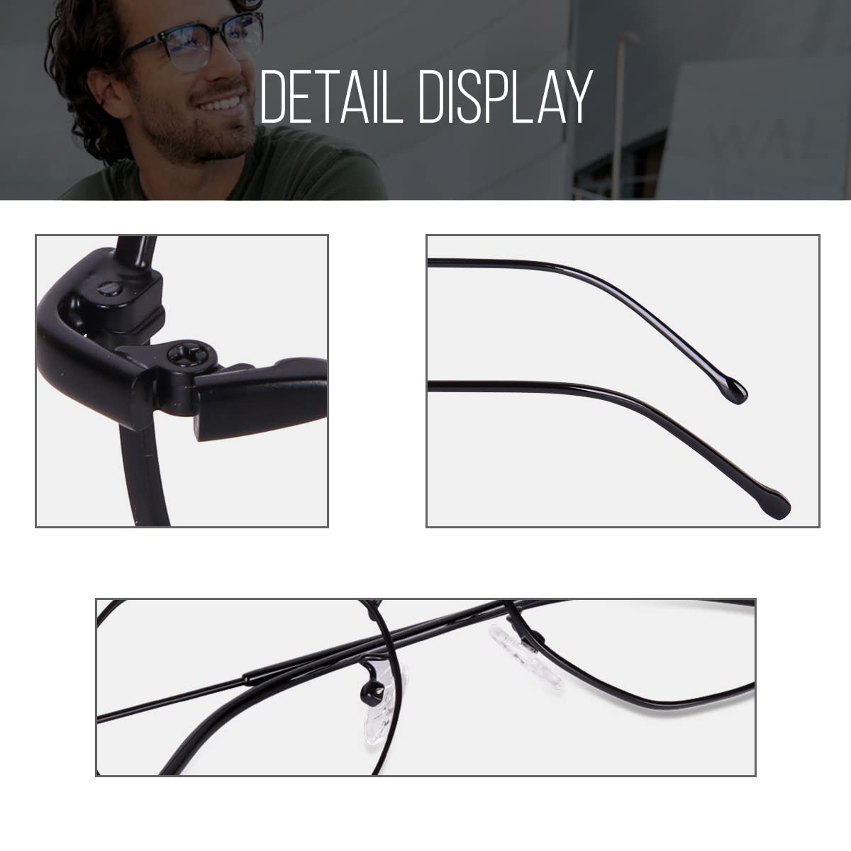 Poshh Eyewear zero power Blue cut specs blue light blocking computer glasses for eye protection for men and women | Uv protection glasses for men | Anti Glare Glasees for computer/phone rays 2