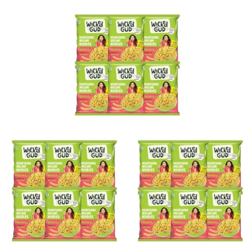 Image of WickedGud Nourishing Masala Instant Noodles (69 gm x 6)| Healthy Noodles | No Maida | No Palm Oil | No Added MSG | High Protein (Pack of 3)