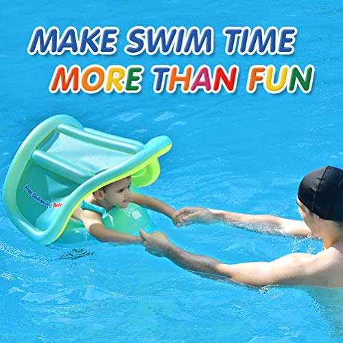 Free Swimming Baby Pool Float Activity Center with Removable Canopy for Kids Aged 6-36 Months Fun on The Water(with Canopy, L) - Thumbnail 6