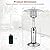 Giantex Outdoor Propane Patio Heater, 11,000 BTU Portable Tabletop Heater w/Weighted Base, Stainless Steel, Adjustable Thermostat, Electric Heater for Backyard, Garden, Commercial Restaurant, Silver