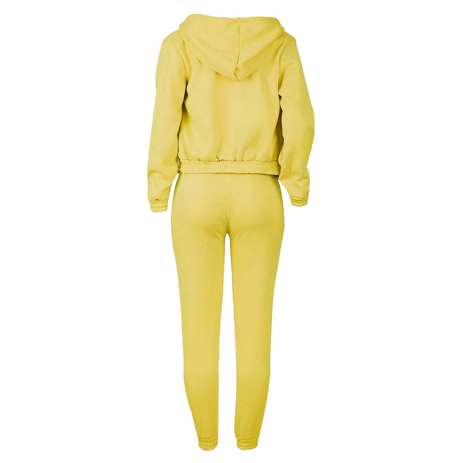 Cocila Calzas Deportivas Mujer Chándal Casual para Mujer Otoño E Invierno Top Chaleco Conjunto De Pantalón Moda Color Sólido Cremallera Sudadera con Capucha Pantalones Conjunto Entero Mujer Apertur