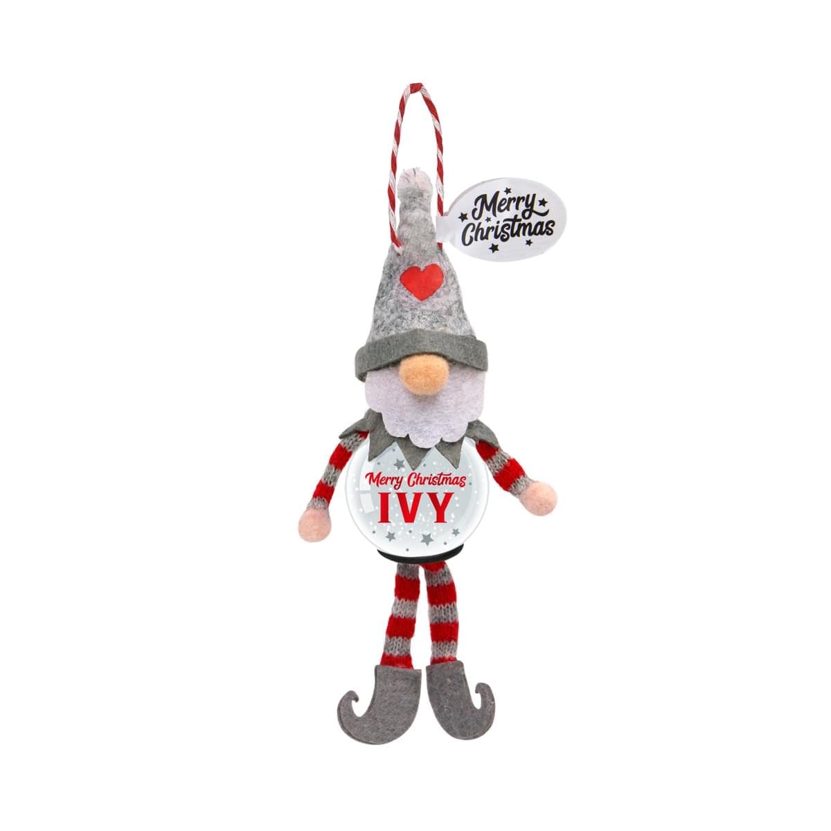 Personalised Snowglobe tree decoration (Ivy)