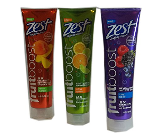 Zest Fruitboost Shower Gel 3 Scent Variety Pack