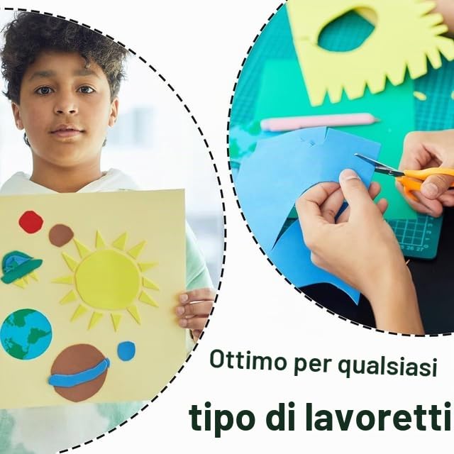 Netuno 8 Fogli Gomma Eva Colorata Blu 2 mm A4 Gommapiuma Decorativa Eva Foam per Fai da Te