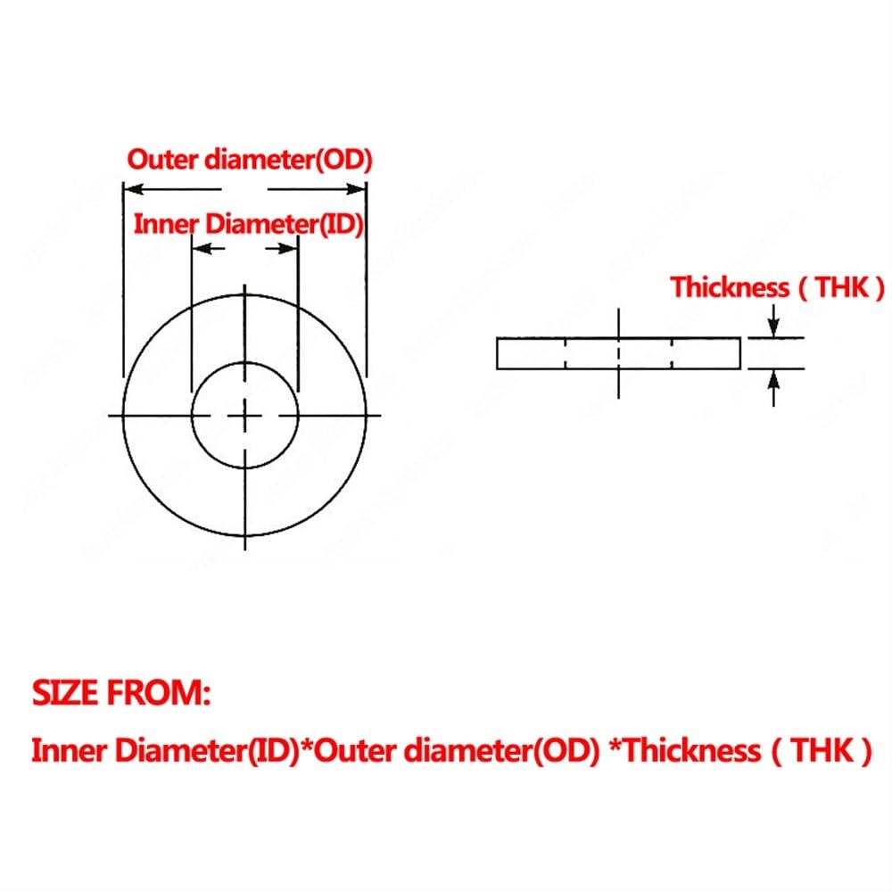 arandela de PTFE, Arandelas de PTFE de 20 piezas, medidor de presión de brida de arandela plana de PTFE de 2 mm de espesor, ID34 31,5 40 mm(40x56x2mm)