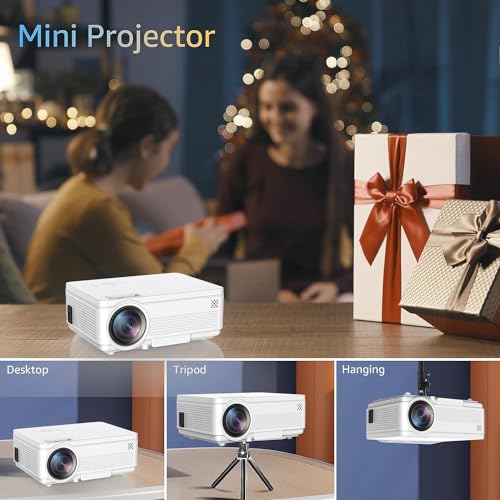 Image of BIGASUO Andriod 5G WiFi Projector Home 4K Support 1080P Smartphone Full Hd Portable Builtin YouTube Other Apps Auto Keystone 4000 Lumens 200 inch Screen Compatible 4K Tv Stick, Multicolor (BGP34)