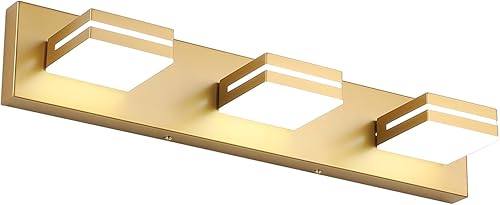 Miniatura 39 de SineRise - Lámpara LED para tocador de baño - Moderna lámpara regulable de acrílico con acabado blanco mate para iluminación de pared sobre el