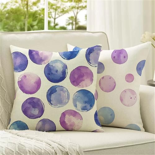 Housse coussin 55x55cm lot de 2 violet imperméable velours XD-208 - 3