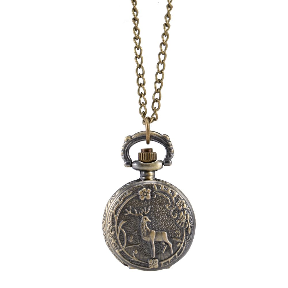 Orologio da Tasca in Rilievo Vintage alla Moda, Orologi, Orologio con Ciondolo in Lega al Quarzo, Regali for Donne