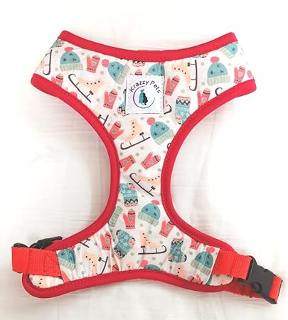 Krazzy Pets Adjustable Vest Harness for Dogs Pets, Comfortable & Breathable Harness (Multicolor), Size: Large