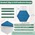 Hexagonal Acoustic Panels-12 Pack High-Density Sound Absorbing Panels 12"X10"X0.4" for Enhanced Noise Reduction, DIY Design, Idea for Studios, Offices, and Home Theaters(Yale Blue)
