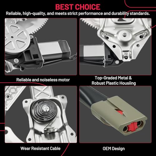 Image of BDFHYK 741-873 Power Window Regulator with Motor Front Right Compatible with Ford Expedition 1997-2002, Ford F-150 2001, Lincoln Navigator 1998-2002