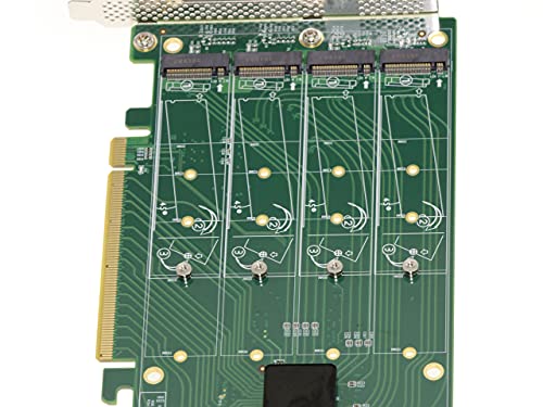KALEA-INFORMATIQUE M2 PCIe x16 controller card for 4 M.2 NVMe M Key SSDs with PLX PEX 8747 chipset - 32GB for each SSD 128G total - Image 3