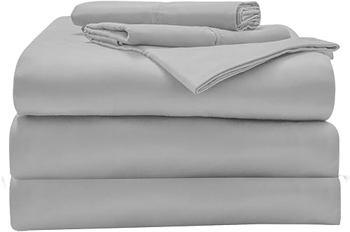 Miniatura 9 de Sábanas de tamaño Queen con cabezal dividido superior para cama ajustable, 800 hilos, 100% algodón egipcio, juego de ropa de cama de 4 piezas, color