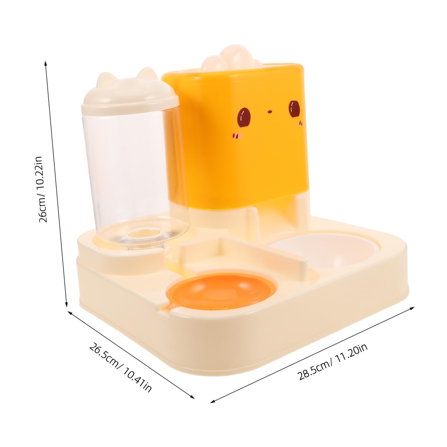 Balacoo Automatic Pet Feeder Double Bowl Feeding Station Integrated Water Dispenser for Cats Dogs