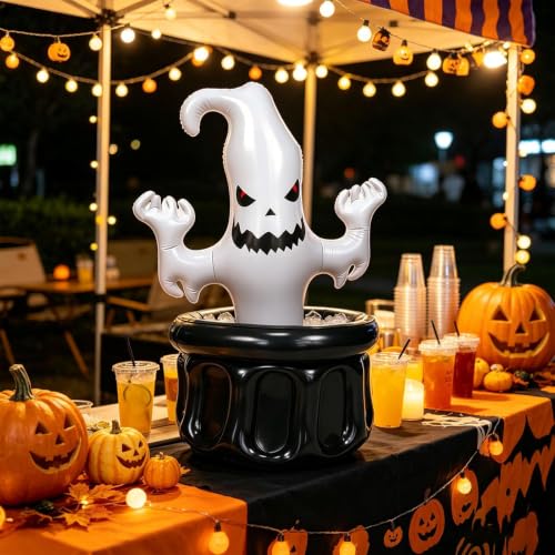 Contenedor hinchable para eventos de Halloween con espacio para caramelos y refrescos 3