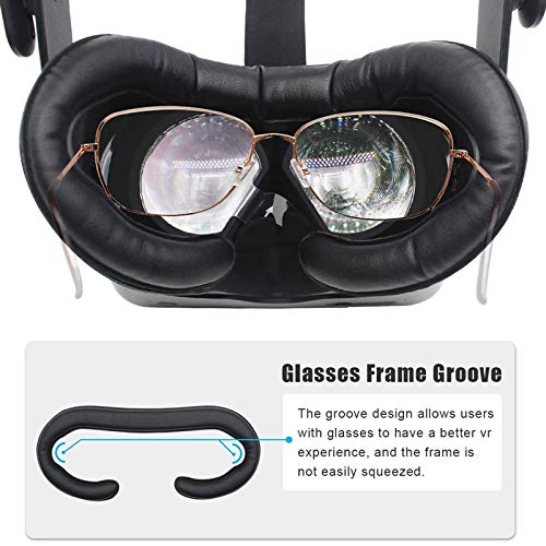 Varadyle Facial Interface Bracket PU Leather Foam Face Cover Pad Replacement & Anti-Leakage Nose Pad Set for Valve Index… - Afbeelding 6