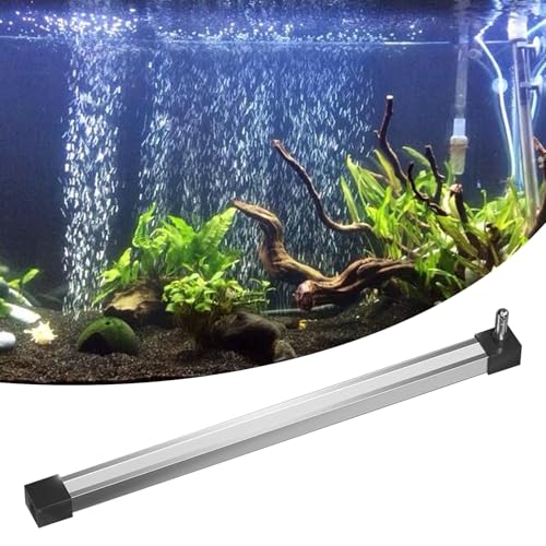 GOEDCH Diffuseur d'air d'aquarium de 30 cm en alliage d'aluminium : bande d'oxygène nano d'aquarium avec grille d'aération en acier inoxydable, diffuseur...