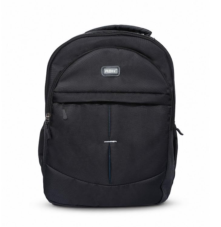 rbh label Water Resistant Laptop Backpack for Men & Women, 35L School College Office Travel Bag with Padded Laptop Compartment (Black)-picture-39
