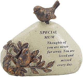 Special Mum Robin Bird Memorial Graveside Stone Plaque Ornament