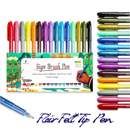 Sign Brush Pen Set 15 Assorted Calligraphy Pens