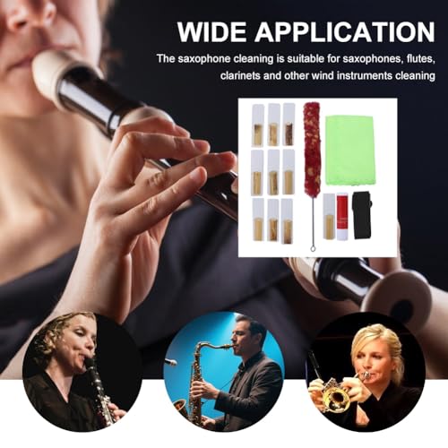 5Pcs Clarinet Key Clarinet with Cleaning Cloth Gloves Reeds Cork Grease Brush Woodwind Instrument - Thumbnail 3