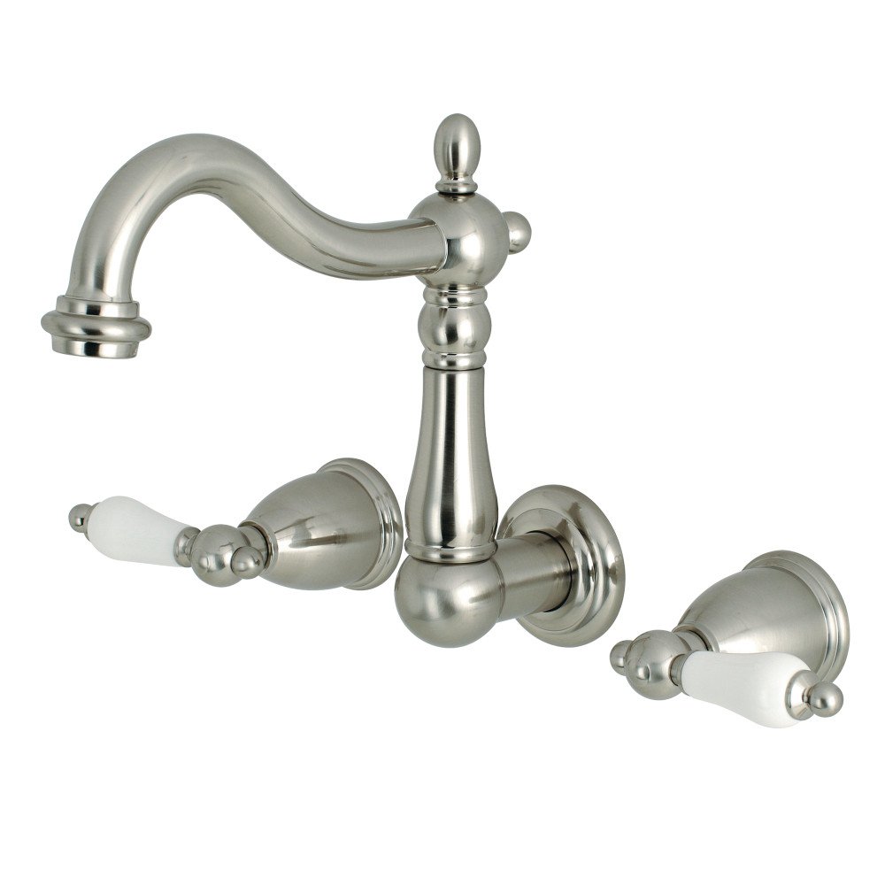 Robinet De Lavabo Mural, 3 Trous Encastrés, Robinet De Lavabo De Salle De Bain Chrome 93403973